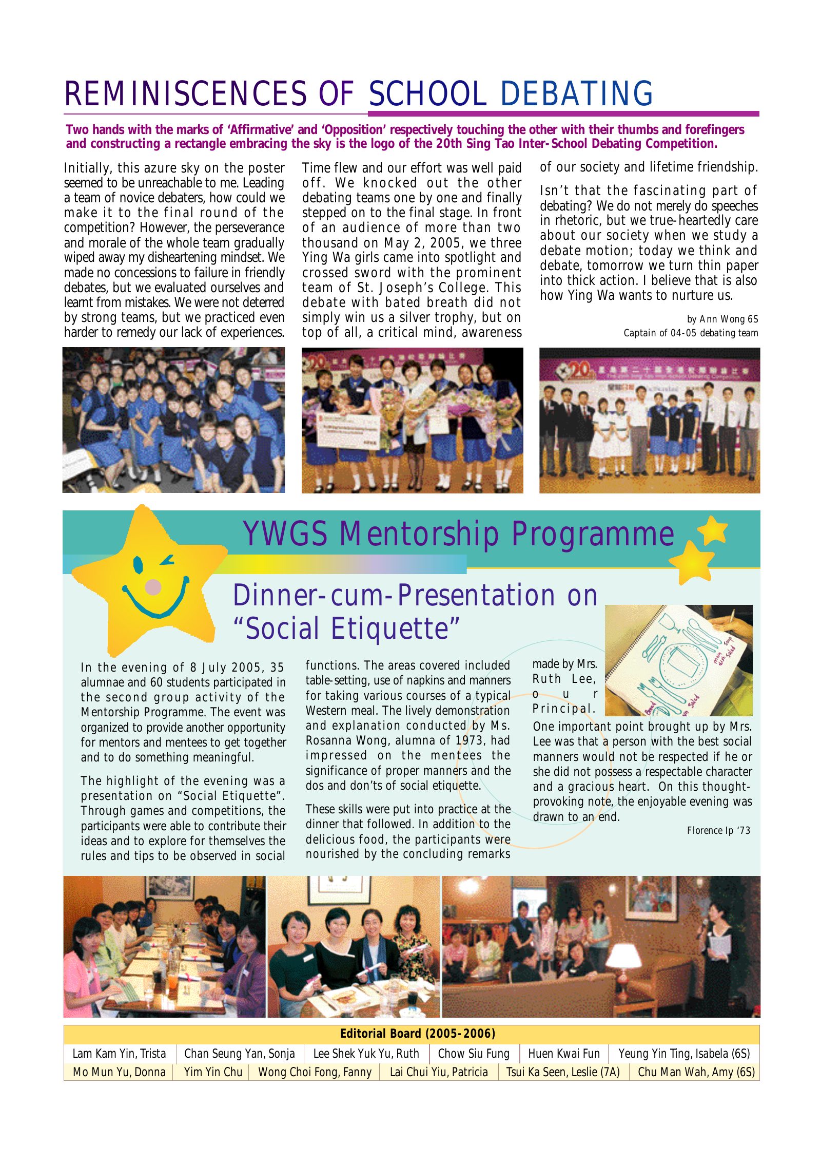 Alumnae Newsletter · October 2005, page 6