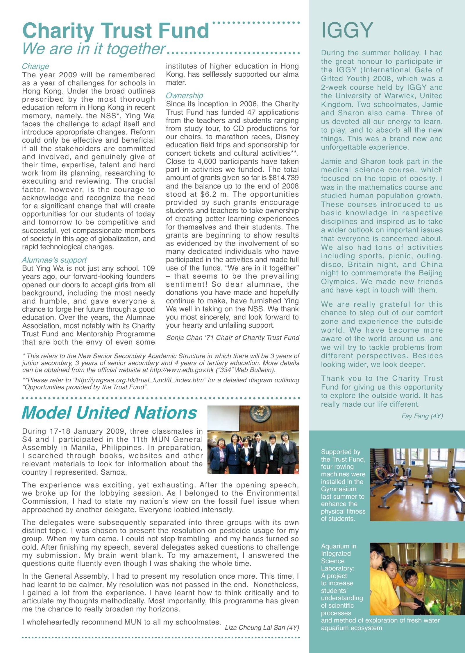 Alumnae Newsletter · February 2009, page 4