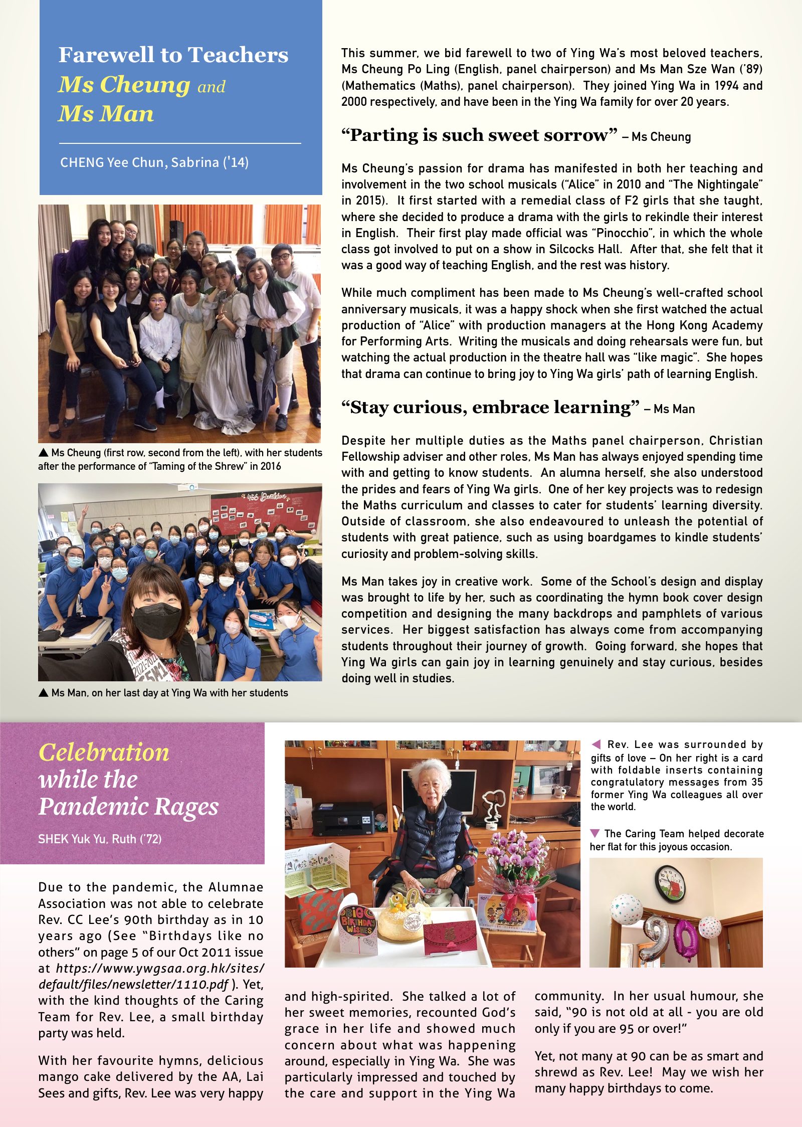 Alumnae Newsletter · October 2022, page 6